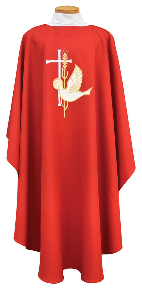 Chasuble Cross Dove Wheat 851