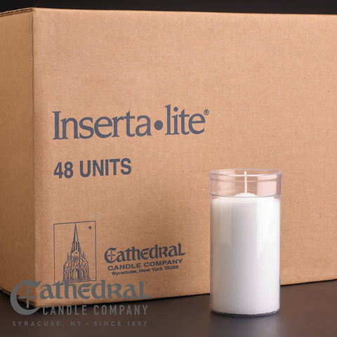 Clear Plastic Inserta-Lite Candles, Sold by the Case - Candles - Patrick Baker & Sons