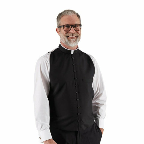 92blk#2-18185 Roman Shirtfront - Vestfront with Buttons