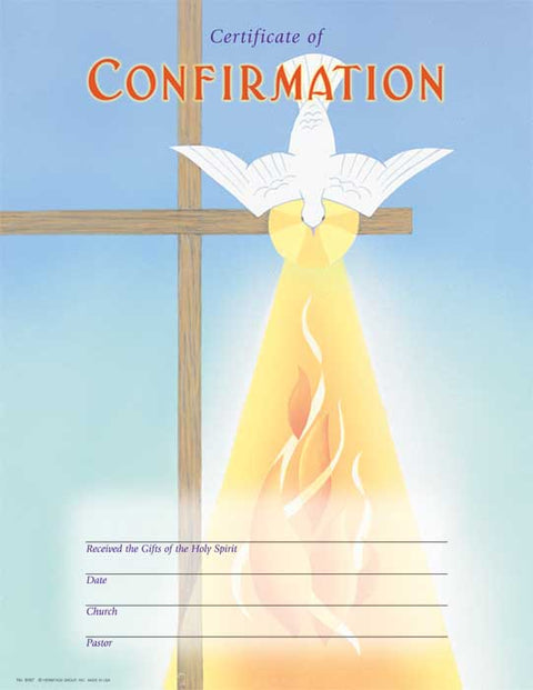 9347 CONFIRMATION CERTIFICATES PACK OF 25