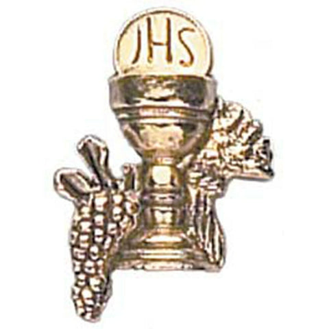 First Communion Gold Plated Chalice Lapel Pin
