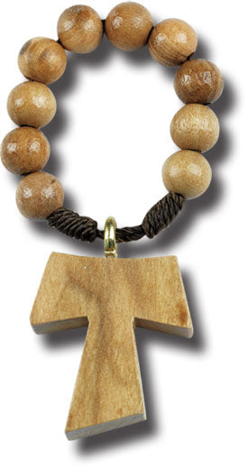 OLIVE WOOD ROSARY RING