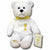 COHO First Communion Holy Bear White Plush 9"