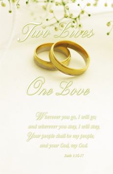 Wedding - Two Lives, One Love - Standard Size Bulletin - BULLETIN - Patrick Baker & Sons