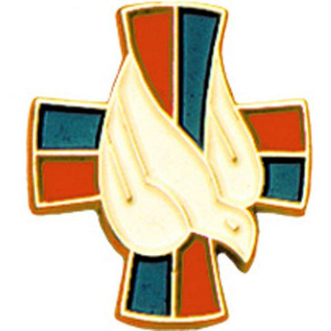 Cross & Dove Confirmation Lapel Pin