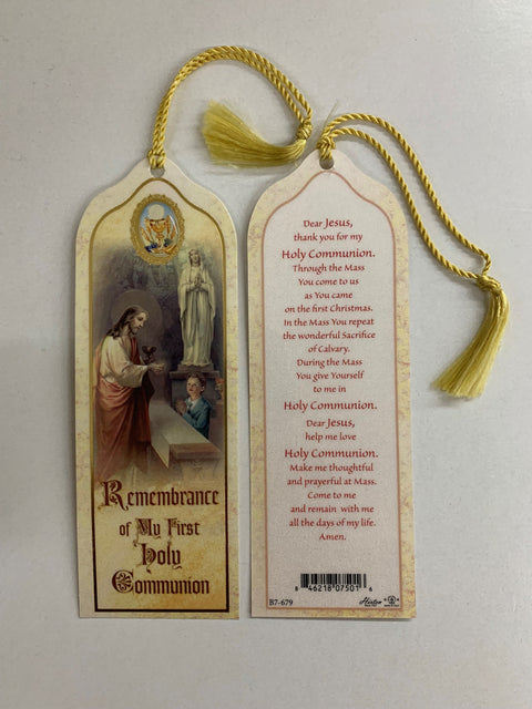 B7-678 BOY COMMUNION BOOKMARK