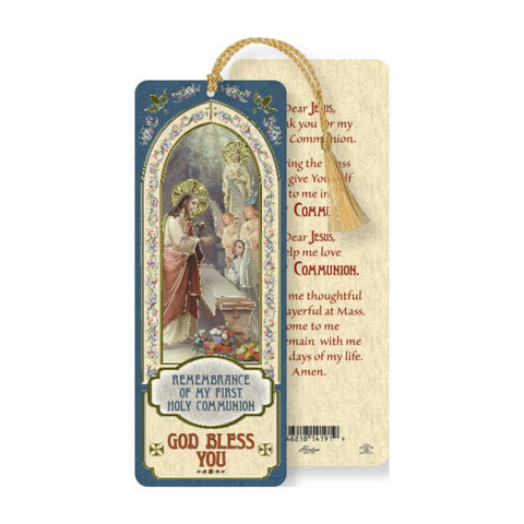 First Communion-Girl Laminated Bookmark W/Tassel