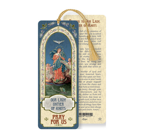 OUR LADY UNTIER OF KNOTS BOOKMARK WITH TASSEL
