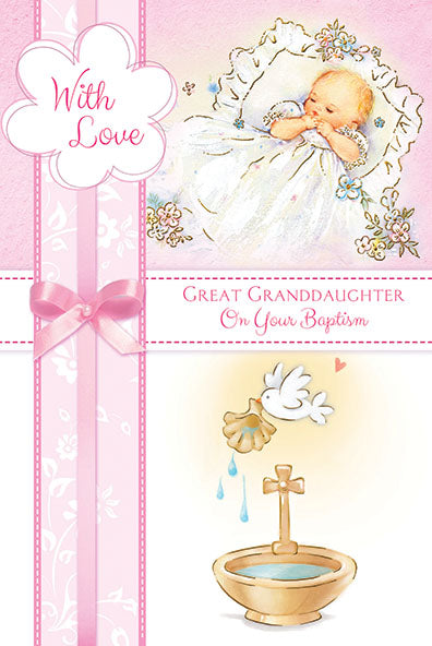 Great Granddaughter Baptism Card
