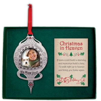 CHRISTMAS IN HEAVEN PHOTO ORNAMENT