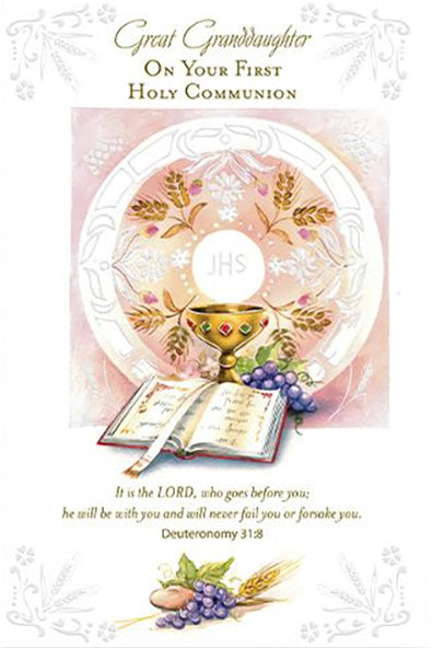 Great Granddaughter Communion Card