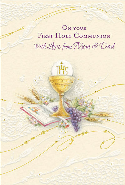 From Your Mom And Dad Communion Card