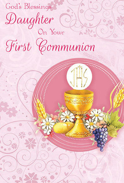 DAUGHTER FIRST COMMUNION CARD