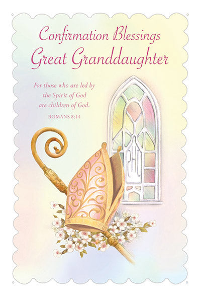 GREAT GRANDDAUGHTER CONFIRMATION CARD– Patrick Baker and Sons