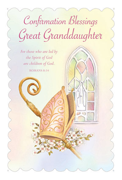 GREAT GRANDDAUGHTER CONFIRMATION CARD