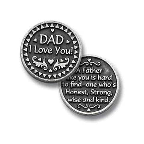 PT119  DAD I LOVE YOU POCKET TOKEN