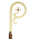 Satin Brass Crozier 15017 - Candle Sticks, Crozier - Patrick Baker & Sons