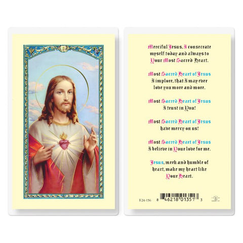 E24-156 S.H OF JESUS HOLY CARD