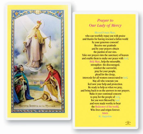 O L OF MERCY HOLY CARD