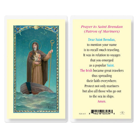 Saint Brendan Holy Card