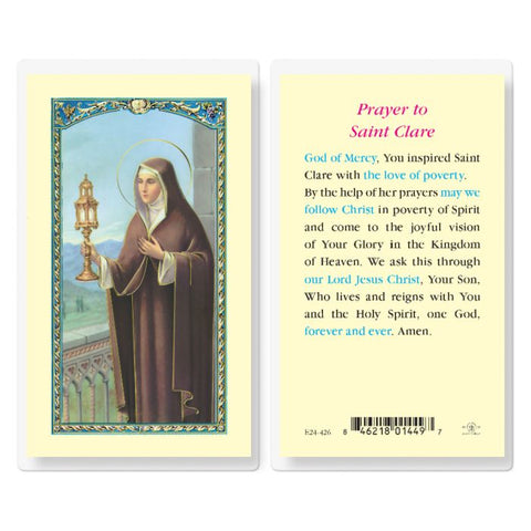 E24-426 PRAYER TO ST CLARE
