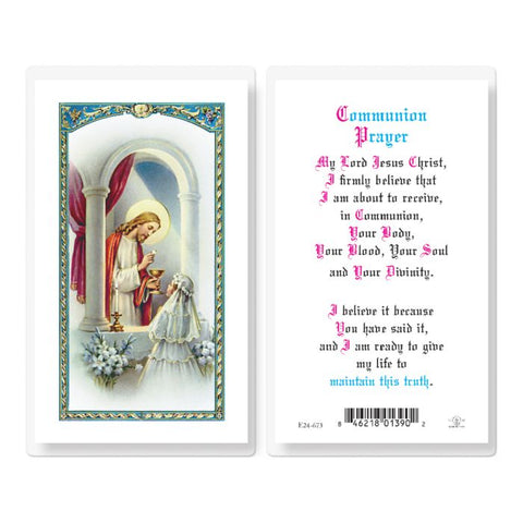 E24-673 GIRLS COMMUNION CARD