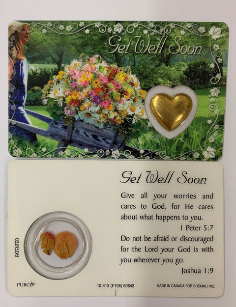 F106 GET WELL SOON CARD WITH HEART