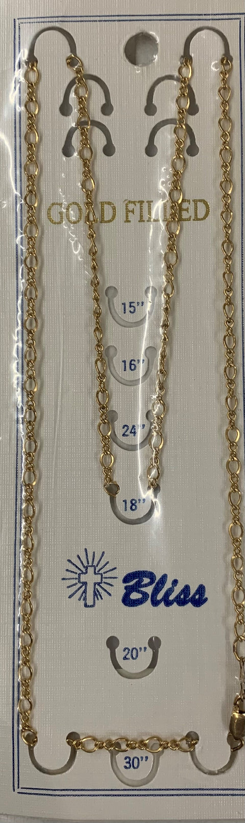 GOLD FILLED FIGARO 24" CHAIN