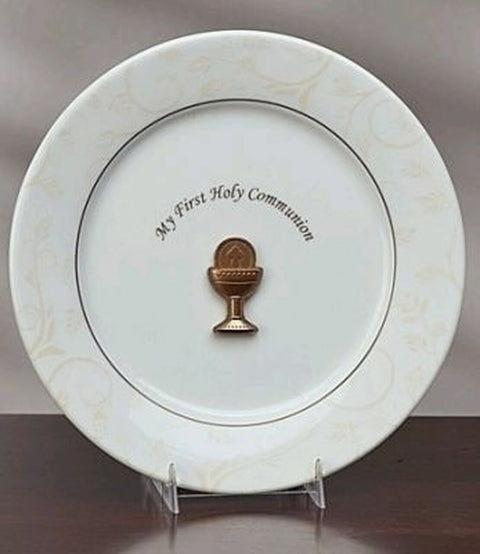 Blessed Sacrament  First Holy Communion Plate | Vine & Branches Pattern