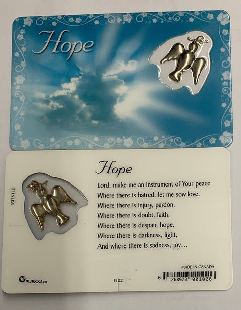 F102 Hope Laminated Prayer Card