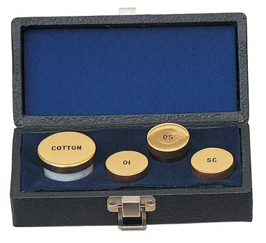 SACRISTY OIL AND COTTON SET - GOLD PLATE