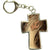 KR624 COPPER CONFIRMATION CROSS KEY RING W/DOVE, GIFT BOXED
