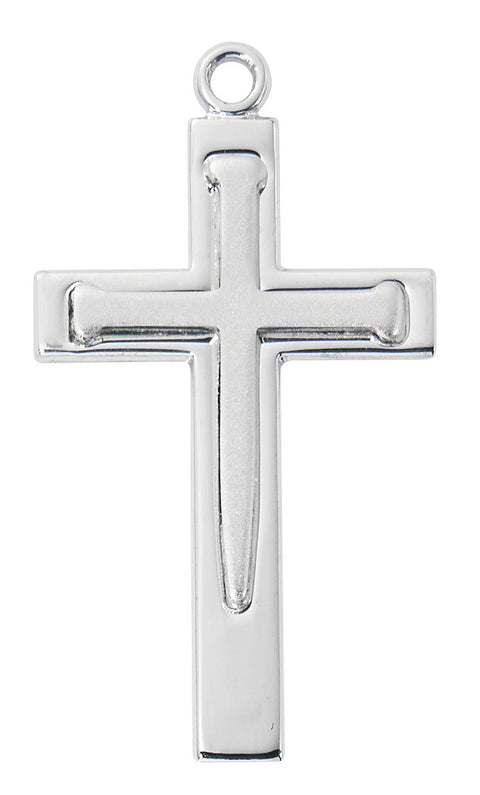 L9227  STERLING SILVER CROSS WITH NAIL 1 1/4