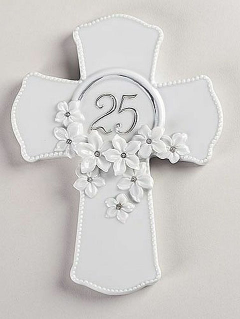 25th Anniversary Porcelain Wall Cross