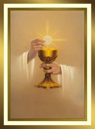 Golden Chalice Mass Card - Mass Cards - Patrick Baker & Sons