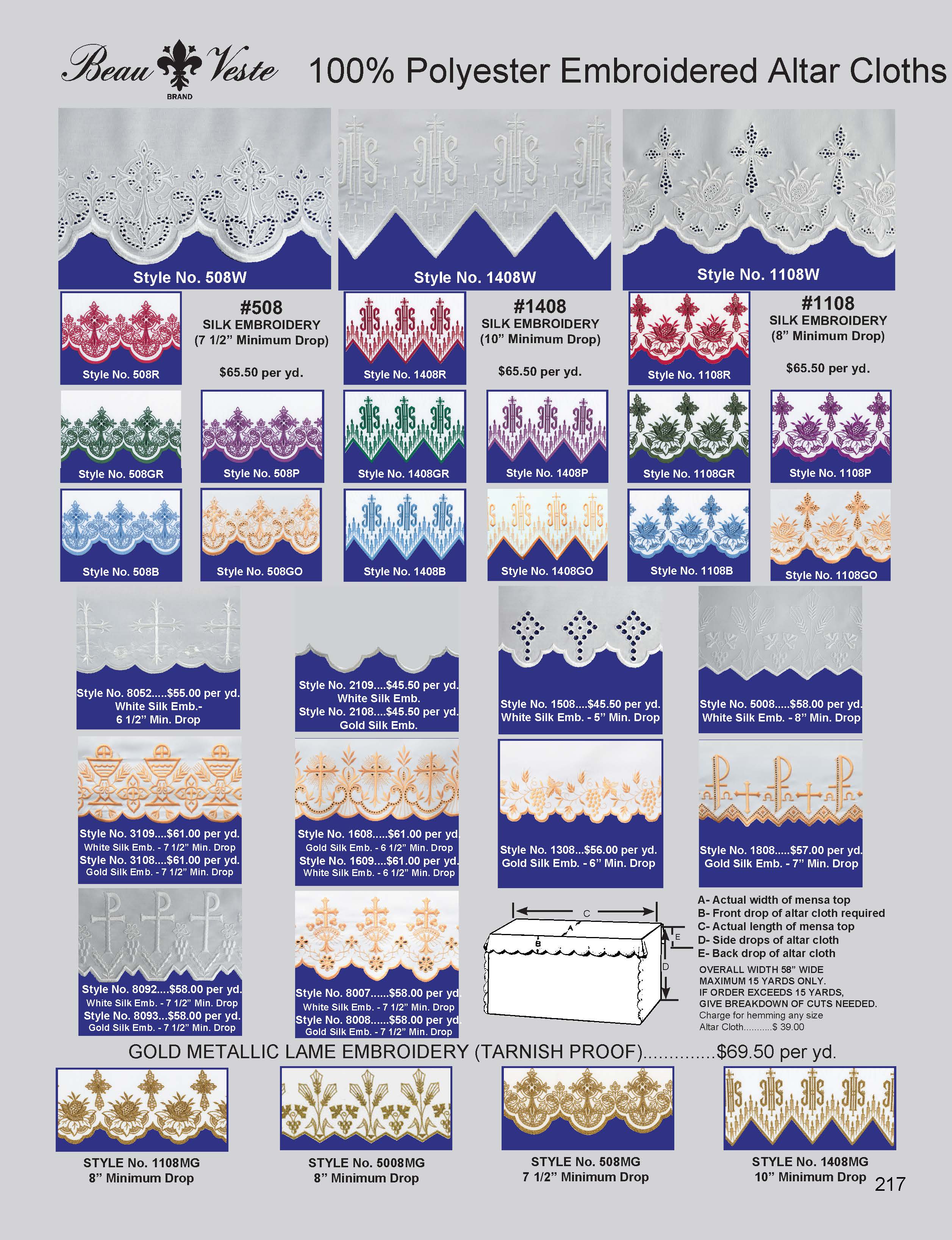 Atar Cloths Call to Order Patrick Baker and Sons