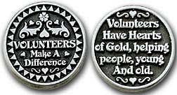 VOLUNTEER PEWTER POCKET TOKEN