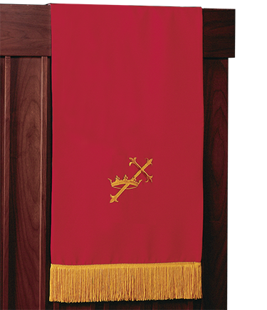 Pulpit/Lectern Scarf Red/White Symbols 11670 -  - Patrick Baker & Sons