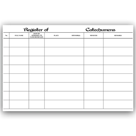 2    Register Of Catechumens