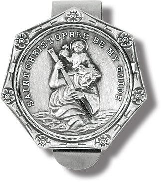 SAINT CHRISTOPHER AUTO VISOR CLIP