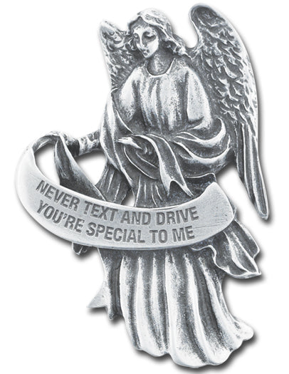 NEVER TEXT AND DRIVE YOUR SPECIAL TO ME GUARDIAN ANGEL VISOR CLIP