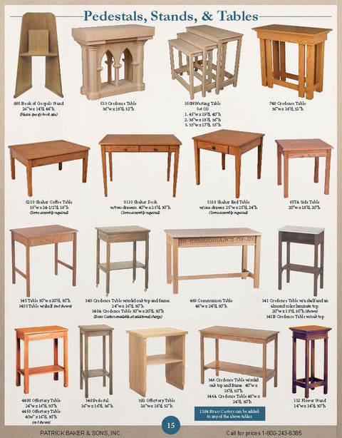 Church Furniture - Church Furniture - Patrick Baker & Sons