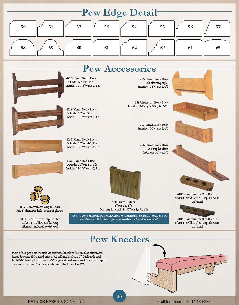 Church Furniture Patrick Baker and Sons