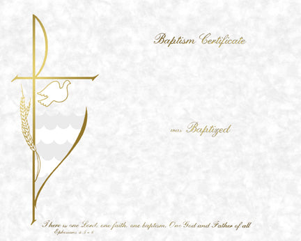 XB 112   Parchment Create Your Own Baptism Certificate