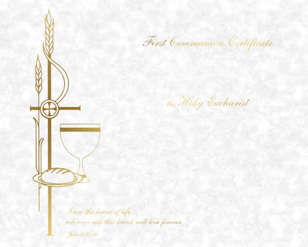 Parchment Create Your Own Communion Certificate