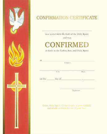 Banner Confirmation Certificate - Certificates - Patrick Baker & Sons
