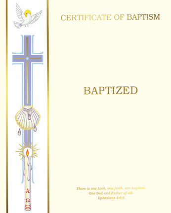 Banner Create Your Own Baptism Certificate - Certificates - Patrick Baker & Sons