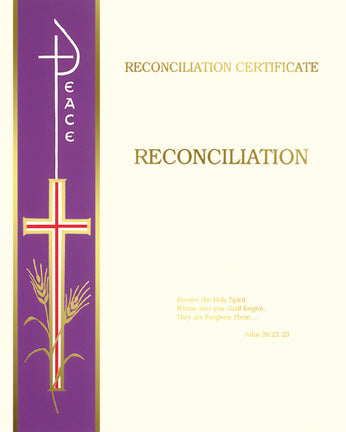 Banner Create Your Own Reconciliation Certificate - Certificates - Patrick Baker & Sons