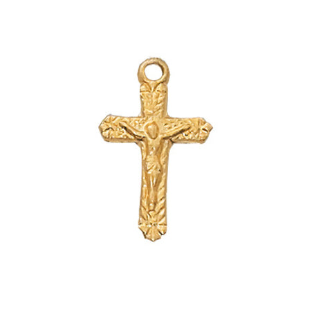 J66 GOLD OVER STERLING SILVER CRUCIFIX