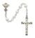 5MM WHITE PEARL COMMUNION ROSARY STERLING SILVER CHALICE AND CRUCIFIX